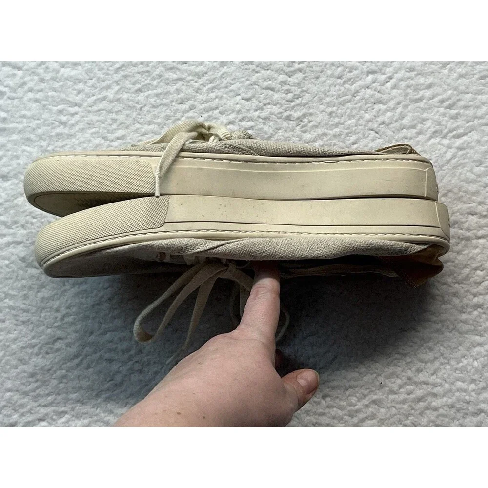 Soludos Sneakers Mens 8.5 Beige Canvas Convertible Low Top Lace Up Athleisure